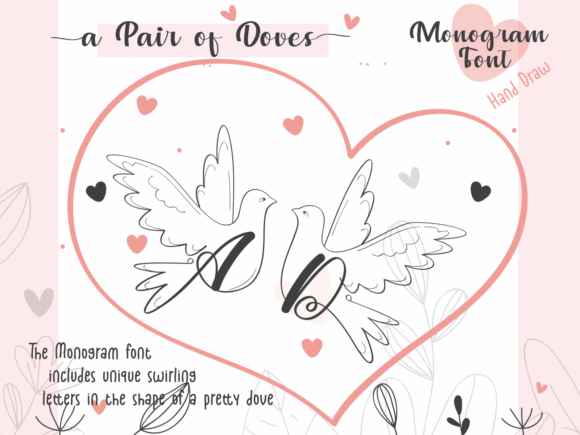A Pair of Doves: An Angelic Decorative Font
