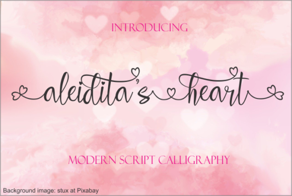Aleidita s Heart: A Romantic Handwritten Font for Makers