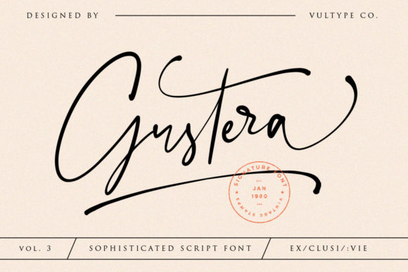 Gustera: A Premium Script Handwritten Font Review