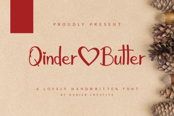 Qinder Butter: A Handwritten Font for Warm Branding