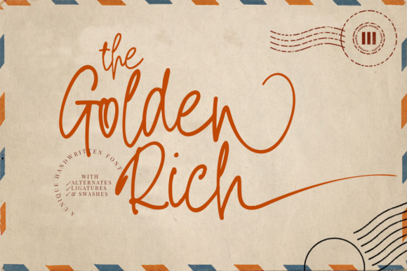 The Golden Rich: A Handwritten Font for Your Brand